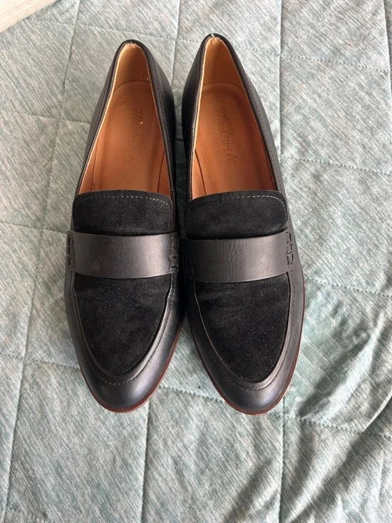 Madewell Black Leather & Suede Penny Loafers - Picture 7 of 7